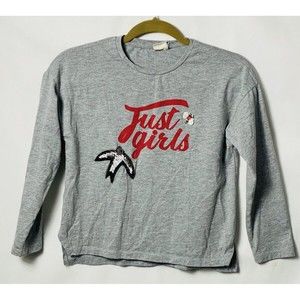 Zara Girls Long Sleeves Top With Sequin Logo Size10